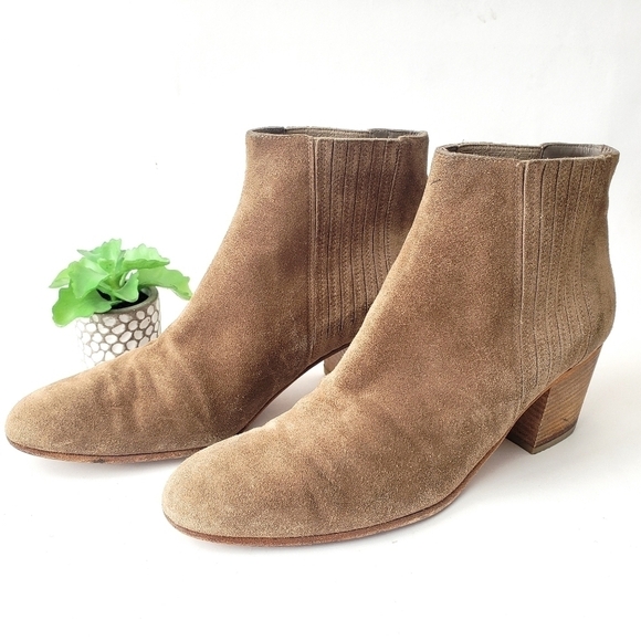 Vince Haider Taupe Suede Chelsea Ankle Boots in Flint Size 10 - Picture 3 of 12